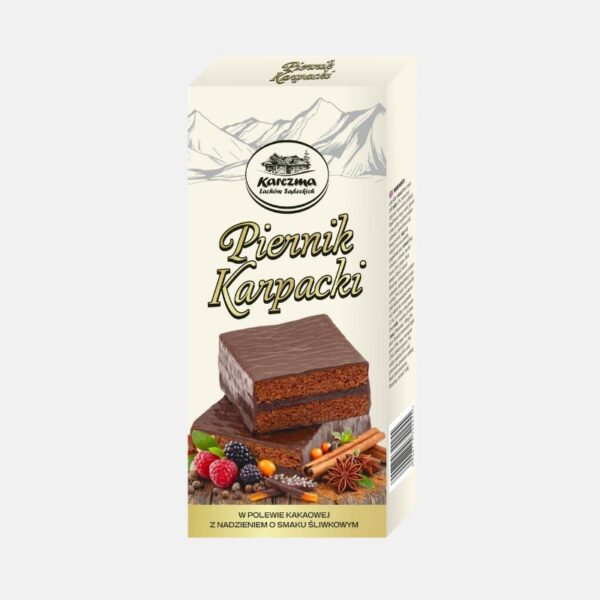 Piernik Karpacki w polewie kakaowej z nadzieniem o smaku śliwkowym 240g